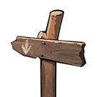 Sign (Down) head icon